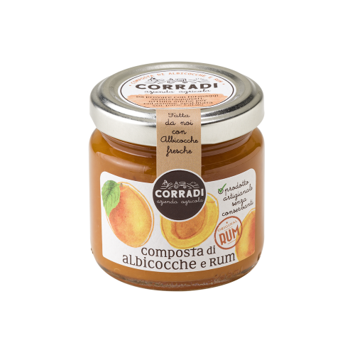 Composta di Albicocche e Rum azienda agricola corradi