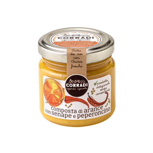 Composta di arance con senape e peperoncino azienda agricola corradi