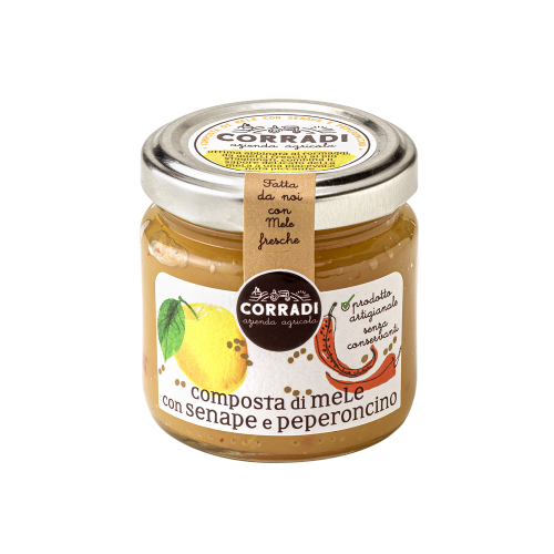 Composta di mele con senape e peperoncino azienda agricola corradi