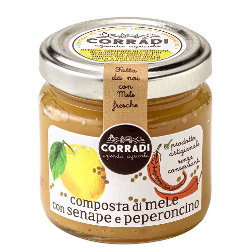 Compote of apples with mustard and chilliazienda agricola corradi